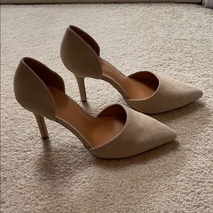 Tan suede JCrew heels, size 8